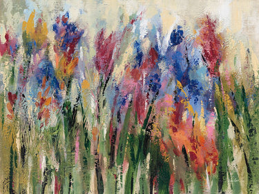 Art Print on canvas Impressionistic Garden by Vassileva Silvia Floral Post-Impressionism artwork