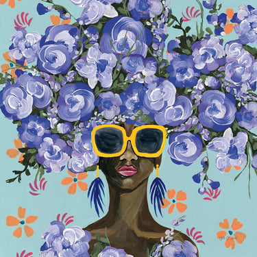Art Print on canvas Sunning in Florals II by St. Amant Yvette Fashion Post-Impressionism artwork