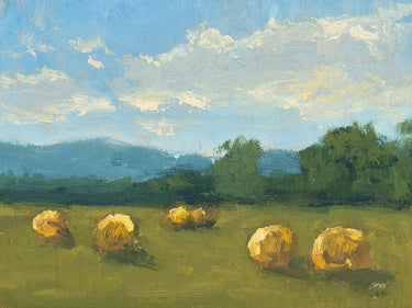 Art Print on canvas Pastoral Hay Bales by Overstreet Carson Country French Post-Impressionism artwork