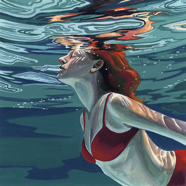 Art Print on canvas Swimming To The Surface by Birch Kate Jarvik Fashion Post-Impressionism artwork