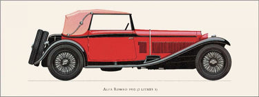 Vintage Alfa Romeo 1930 canvas art print by Fantini Antonio, featuring classic car imagery in a nostalgic style.