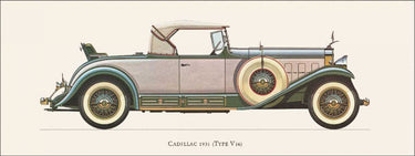 Vintage Cadillac 1931 canvas art print by Fantini Antonio, featuring classic car artwork with nostalgic automotive design.