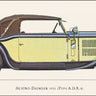 Vintage canvas art print of Austro-Daimler 1931 by Fantini Antonio, featuring detailed automotive illustration in a classic style.