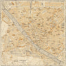 European canvas art print of Florence map from 1896 by Fiore Lorenzo, featuring intricate vintage city details.