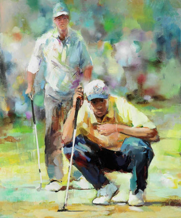 European canvas art print of a golfer by Haenraets Willem, featuring detailed artwork ideal for home decor.