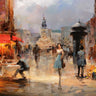 European canvas art print titled Cafe Rouge by Haenraets Willem, featuring vibrant café scene in warm tones.