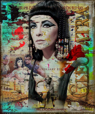 Feeling at Home Cleopatra pop culture canvas art print by Baker Micha, featuring vibrant, detailed portrait on canvas.