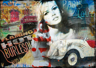 European canvas art print by Baker Micha, featuring abstract design, displayed on textured canvas with vibrant colors.