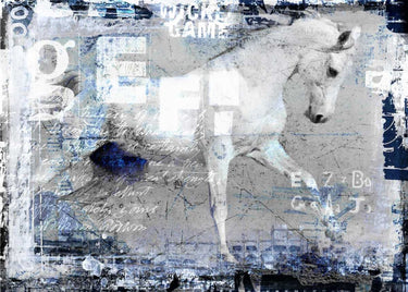 Feeling at Home running animals canvas art print by Baker Micha featuring colorful animal illustrations on textured canvas.