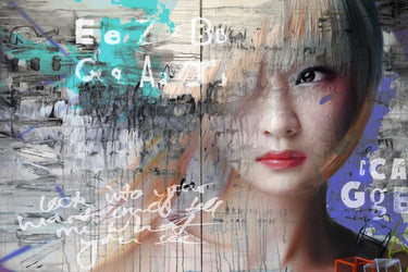 European canvas art print titled Asia love by Baker Micha, featuring vibrant Asian-inspired artwork on high-quality canvas.