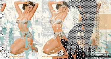 European canvas art print featuring double pin-up designs by Albers Teis, from Feeling at Home collection.