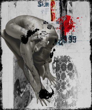 Feeling at Home Beauty Nude I photography canvas art print by Baker Micha, featuring a tasteful nude portrait on a canvas.