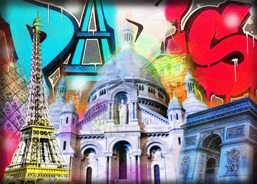 Paris fashion canvas art print by de Haas Mascha, showcasing stylish Parisian street scene on a decorative wall art piece.