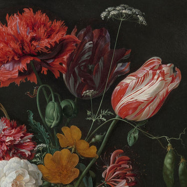 Feeling at home Classic Floral II floral canvas art print by Heem JD, featuring vibrant flower illustrations on textured canvas.
