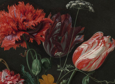 Botanic III floral canvas art print by Heem JD, featuring vibrant botanical illustrations on textured canvas.
