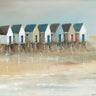 Canvas Art Print Beach cabins I Coastal subject by Paus Hans Fine Art Print quality