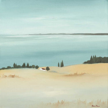 Coastal canvas art print featuring a sunrise scene by Paus Hans, titled Day Break II, in a soothing ocean-inspired design.