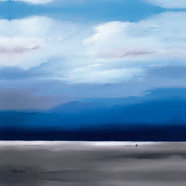 Infinity II Coastal canvas art print by Feeling at Home, featuring serene ocean waves and coastal scenery on textured canvas.