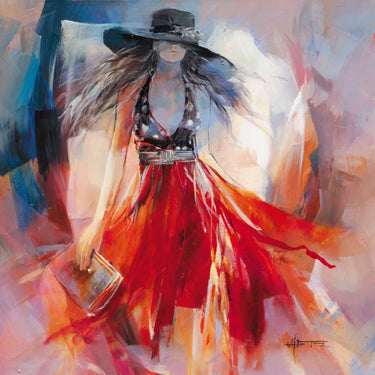 European canvas art print of a summer dress by Haenraets Willem, displayed on a wall with vibrant colors and detailed brushstrokes.