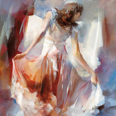 European canvas art print titled Summerdress II by Haenraets Willem, displayed on a wall with vibrant colors and detailed brushstrokes.