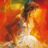 European canvas art print of a young girl by Haenraets Willem, featuring detailed artwork in a natural, artistic style.