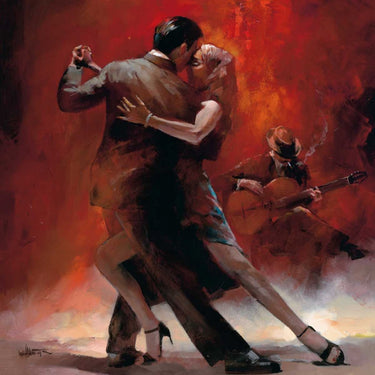 European canvas art print of Tango Argentino II by Haenraets Willem, featuring vibrant dance scene in detailed artwork.