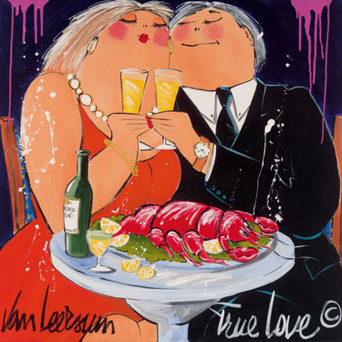 Canvas Art Print True Love Humor subject by van Leersum El Fine Art Print quality