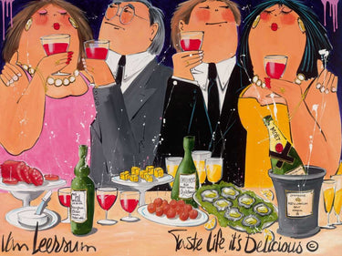 European canvas art print titled "Its Delicious" by van Leersum El, featuring vibrant colors and abstract design for wall decor.