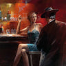 European canvas art print titled "Evening in the Bar II" by Haenraets Willem, featuring a cozy bar scene in warm tones.