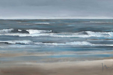 Coastal canvas art print titled Waves II by Roseboom Jettie, featuring ocean waves in soothing coastal scene, by Feeling at Home.