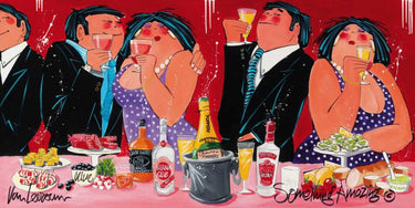 European canvas art print titled "Something Amazing" by van Leersum El, featuring vibrant colors and abstract design.
