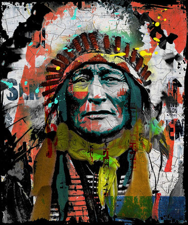 Canvas Art Print Indian Power I Pop Culture subject by Fiore Art Fine Art Print quality