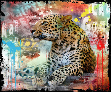 Wildlife Master Animals canvas art print by Bakker Hans Jochem, featuring detailed wildlife illustrations on a natural canvas background