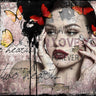 European canvas art print featuring two hearts by Bakker Hans Jochem, displayed on a wall in a cozy home setting.