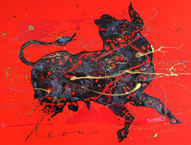 Torro Rossaro Animals canvas art print by Bosboom Leon featuring detailed wildlife artwork in a natural scene.