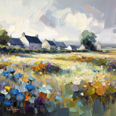 European landscape art print by Saunders Tom on canvas, showcasing a scenic natural view in a Feeling at Home art print.