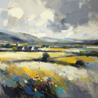European canvas art print by Saunders Tom featuring a scenic far away view, crafted by Feeling at Home.
