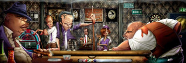 Canvas Art Print Gangs Humor subject by Ferriz Jose Fine Art Print quality