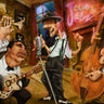 Jazz Club Humor canvas art print by Feeling at Home, featuring a vibrant, humorous jazz scene on high-quality canvas.