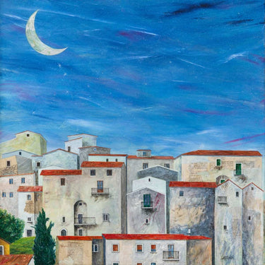 Landscape canvas art print titled "La voce del silenzio" by Larotonda Donato, featuring serene, muted tones and peaceful scenery.