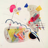 Abstract Kandinsky Wassily art print on canvas by Feeling at Home, featuring vibrant geometric shapes and bold colors.