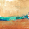 Abstract canvas art print of a coast line and lighthouse by Blanco Alex, featuring calming maritime scenery for home decor.