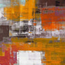 Abstract desert canvas art print by Aprile Alessio, featuring warm tones and textured landscape design.