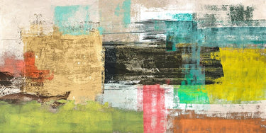Abstract canvas art print by Aprile Alessio, featuring vibrant, modern design from Feeling at Home collection.
