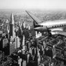 Art Print on canvas DC-4 over Manhattan, NYC by Anonymous Photography Post-Impressionism artwork