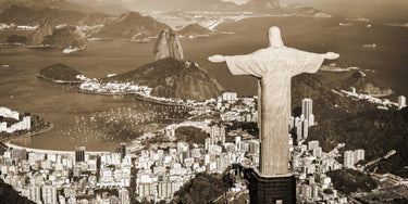 Art Print on canvas Overlooking Rio de Janeiro, Brazil by Pangea Images Photography Realism artwork