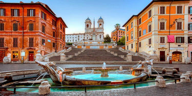 European canvas art print of Piazza di Spagna Roma by Feeling at Home, featuring a detailed view of the historic square.