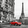 Art Print on canvas Roadster in Paris (Rouge) by Gasoline Images Photography Post-Impressionism artwork