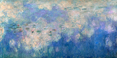 Art Print on canvas Detail of Waterlilies- The Clouds by Monet Claude Landscape Post-Impressionism artwork