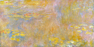 Yellow Waterlilies floral canvas art print by Monet, featuring vibrant yellow waterlilies in a natural pond scene.
